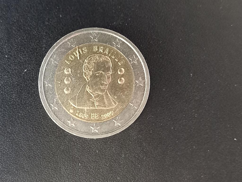 009: 2 Euromunt in nieuwstaat België 2009 "Braille", Postzegels en Munten, Munten | Europa | Euromunten, Verzenden, België, 2 euro