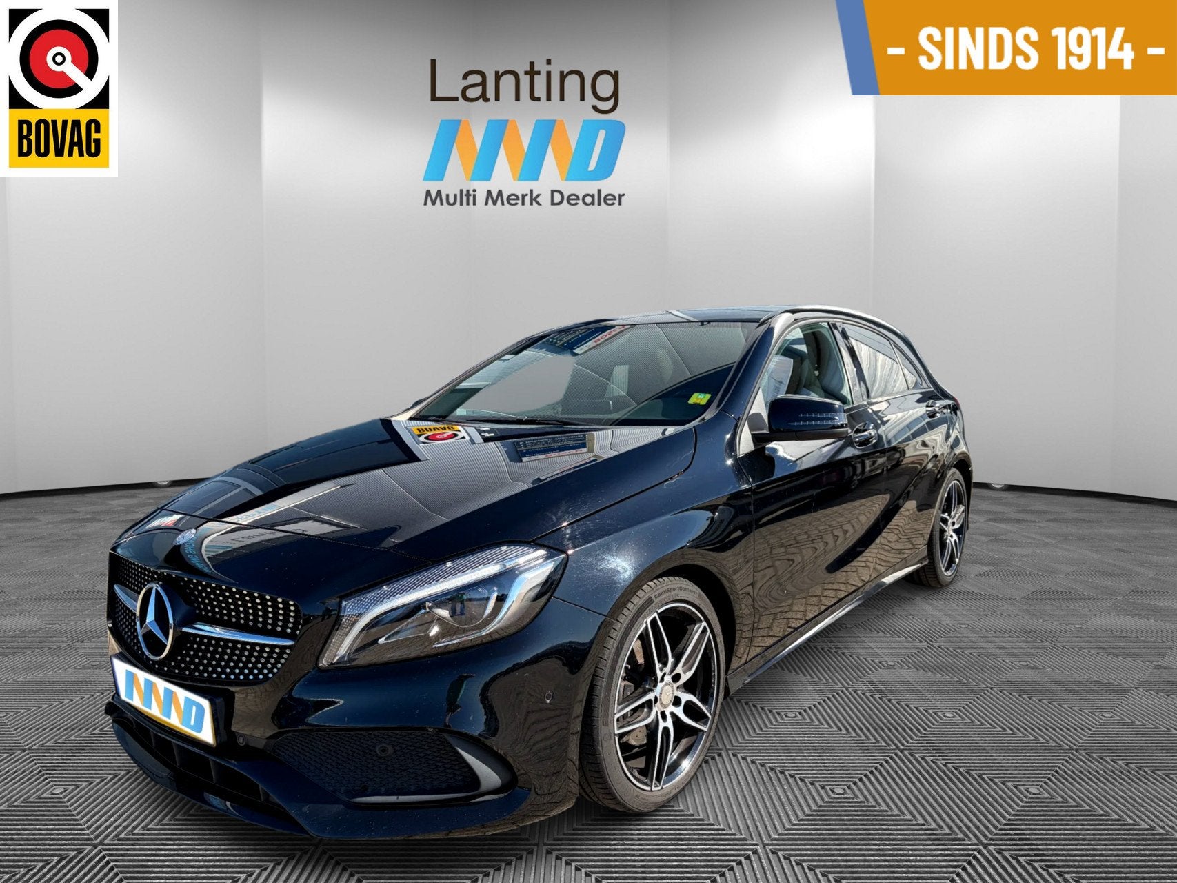 Mercedes A-klasse 180 Ambition glazen panodak, Voorwielaandrijving, Gebruikt, 4 cilinders, Met garantie (alle)