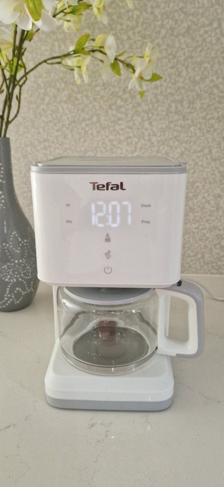 Tefal Koffiezetapparaat met Timer - Wit, Witgoed en Apparatuur, Koffiezetapparaten, Ophalen, 10 kopjes of meer, Koffiemachine
