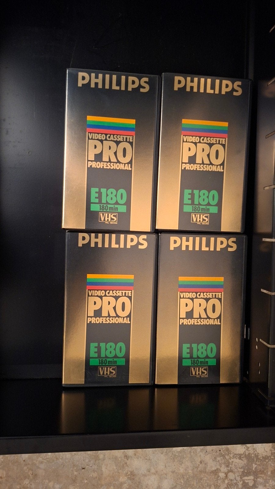 Philips Video Cassette PRO E180 VHS (4 stuks), Ophalen of Verzenden, Nieuw in verpakking