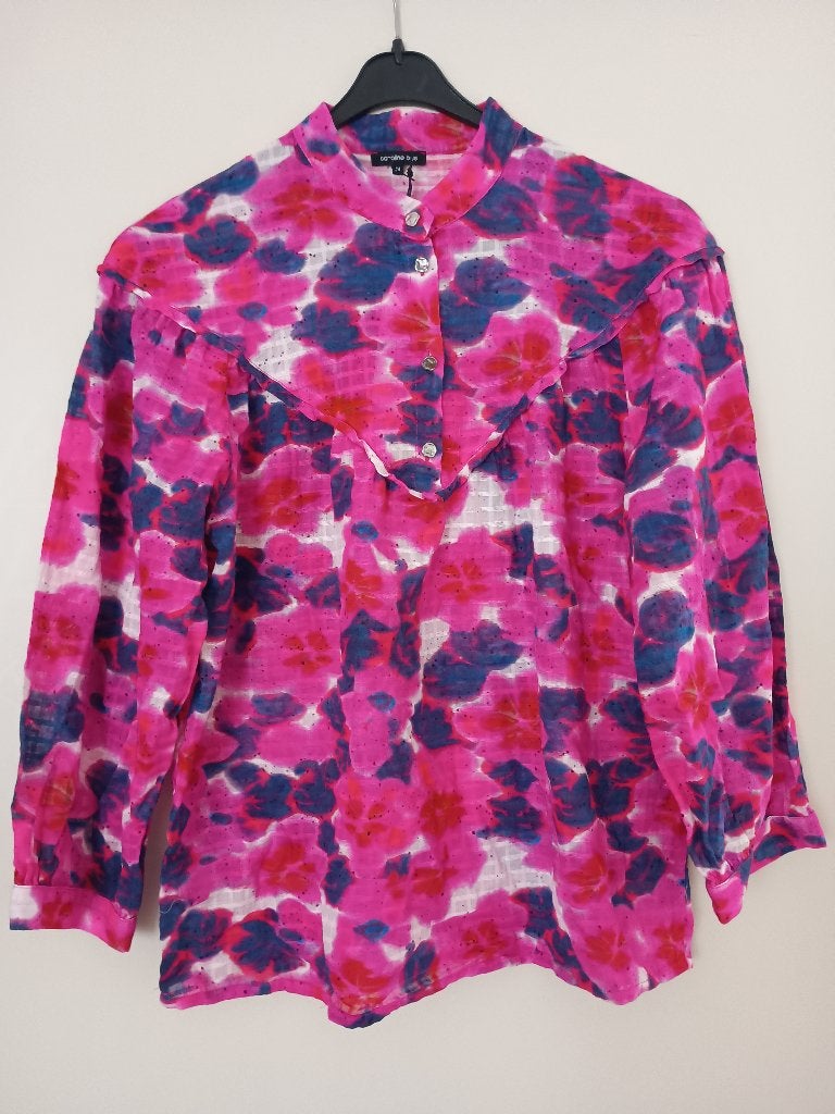 Nieuwe katoenen blouse maat 34, Caroline Biss, Kleding | Dames, Nieuw, Ophalen of Verzenden, Roze, Maat 34 (XS) of kleiner