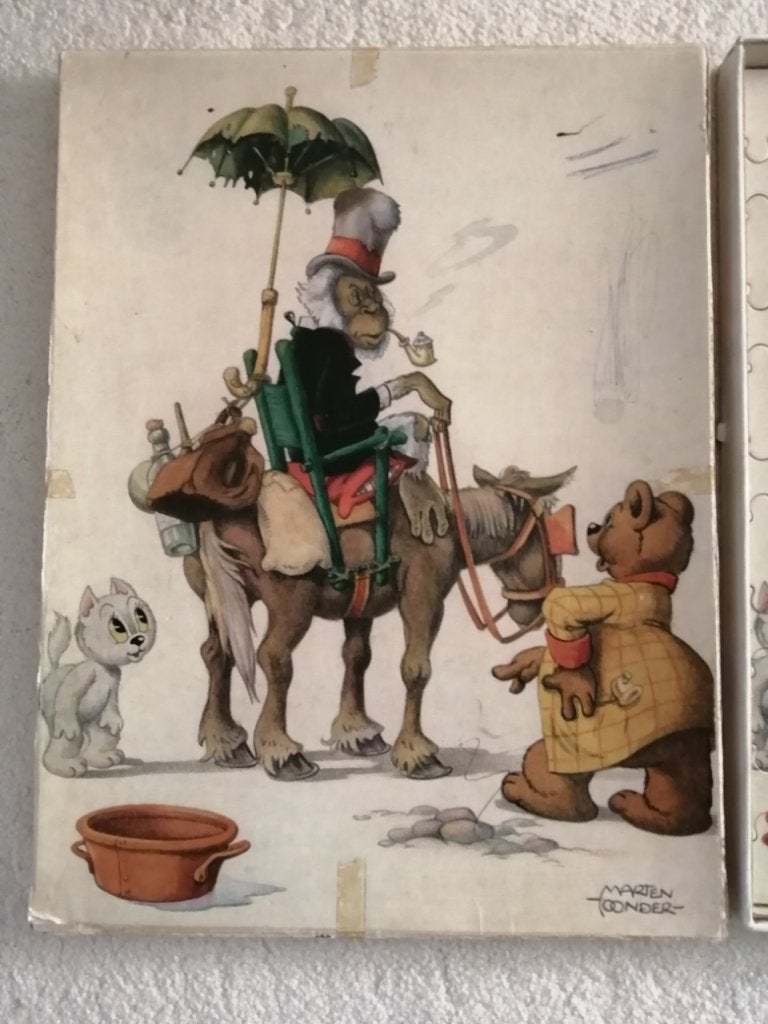 Zeldzaam oude puzzel (1950) Tom Poes en Olivier B. Bommel ,, Verzamelen, Ophalen of Verzenden, Olivier B, Bommel en Tom Poes, Zo goed als nieuw