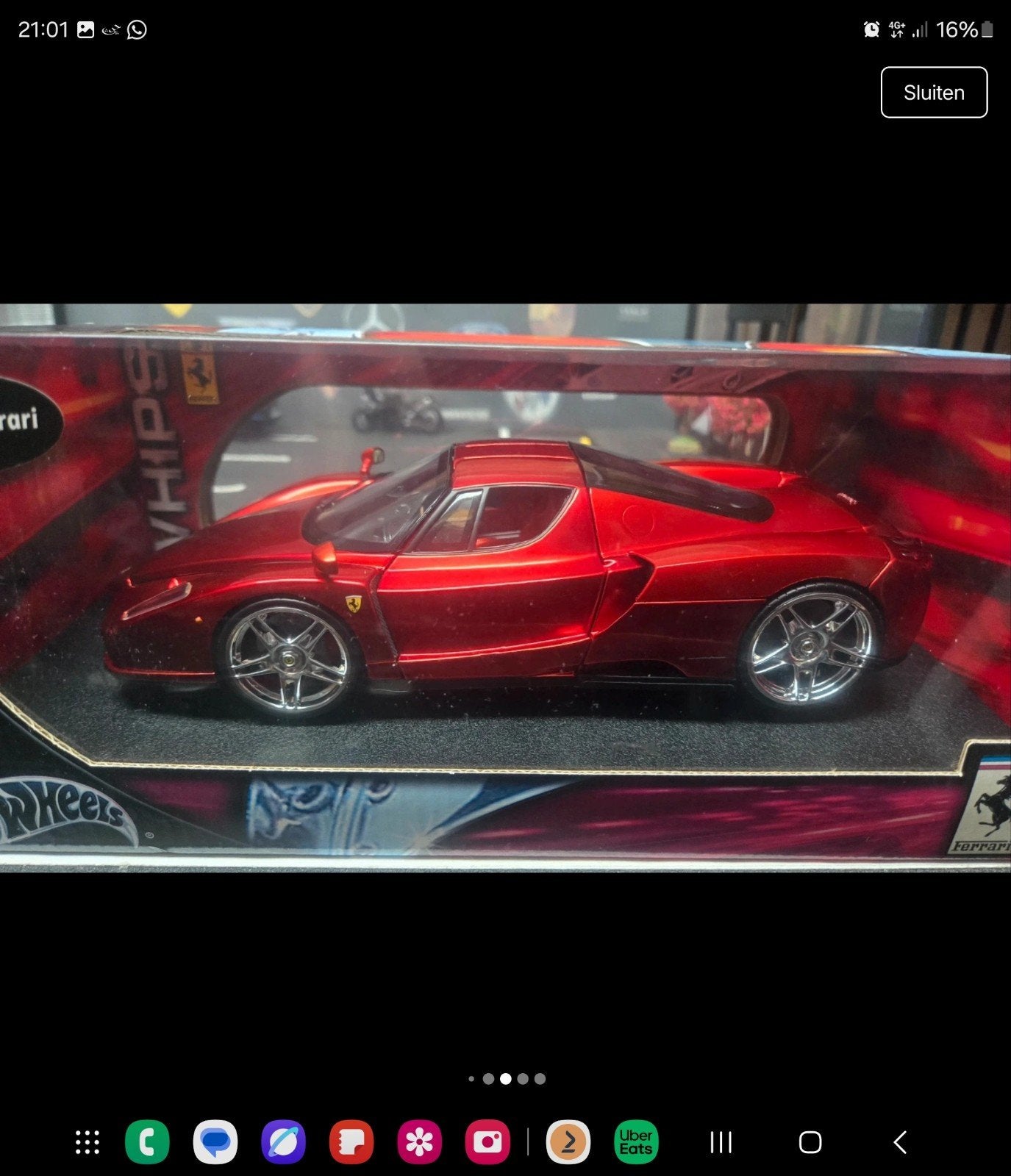 Hot Wheels Ferrari Enzo 1:18 - Nieuwstaat in doos, Ophalen of Verzenden, Zo goed als nieuw, Auto, Hot Wheels