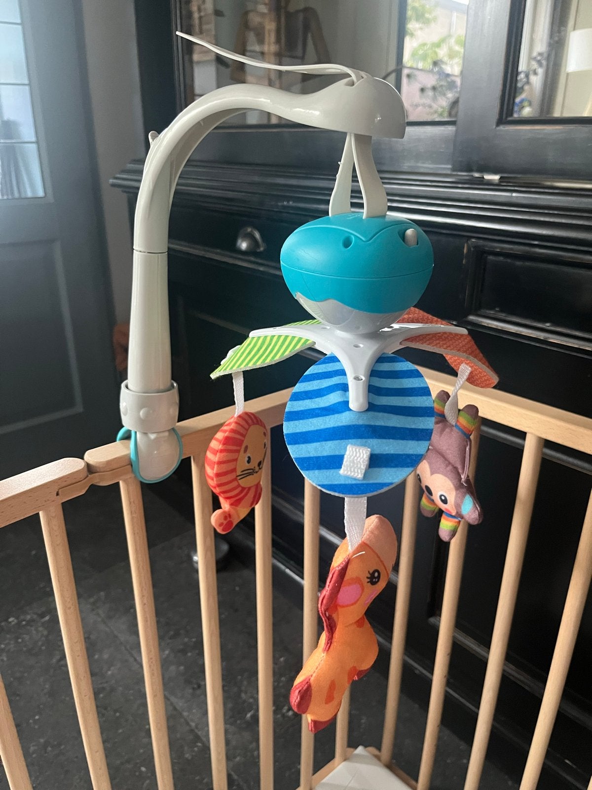 Eco Toys Muziekmobiel Baby vrolijke kleuren, Ophalen of Verzenden, Zo goed als nieuw, Mobiel, Met geluid