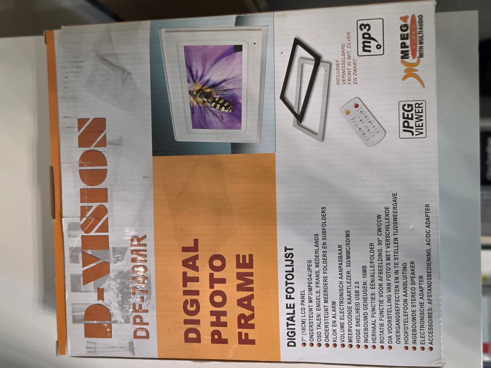 D-Vision DPF-740MR Digitale Fotolijst - 7 inch, Overige merken, Nieuw, Ophalen of Verzenden, 8 tot 12 inch