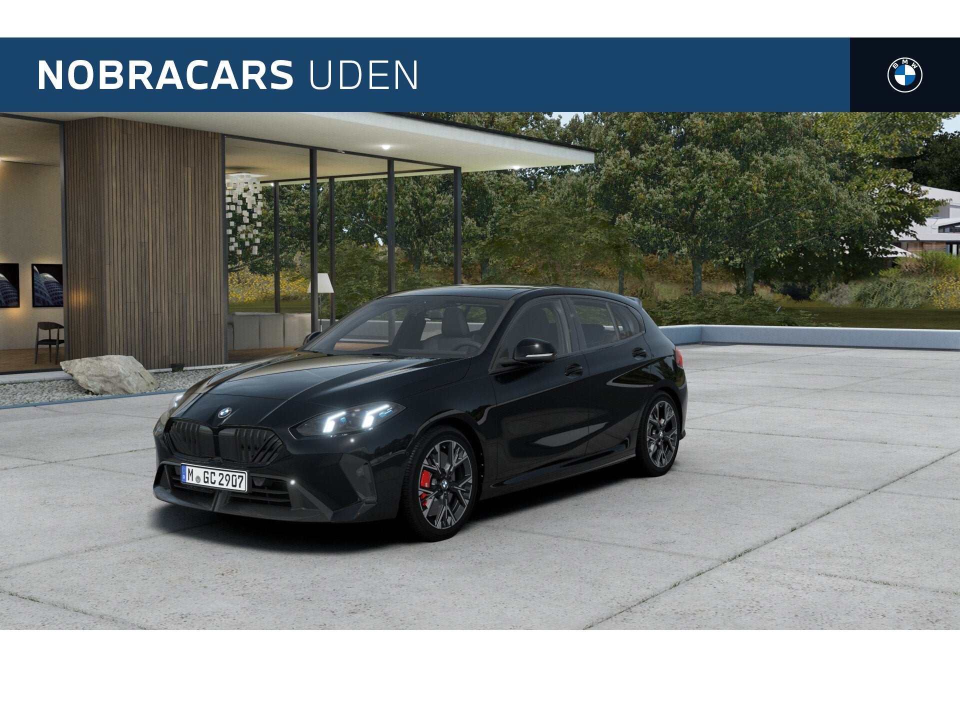 BMW 1 Serie 120 M Sport Automaat / Panoramadak / Sportstoele, Auto's, Zwart, 156 pk, Zwart, Bedrijf