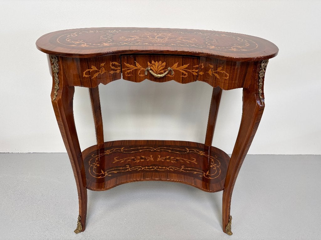 Mooie vintage 2 laagse bijzet tafel Lodewijk de XVI stijl, Ophalen of Verzenden