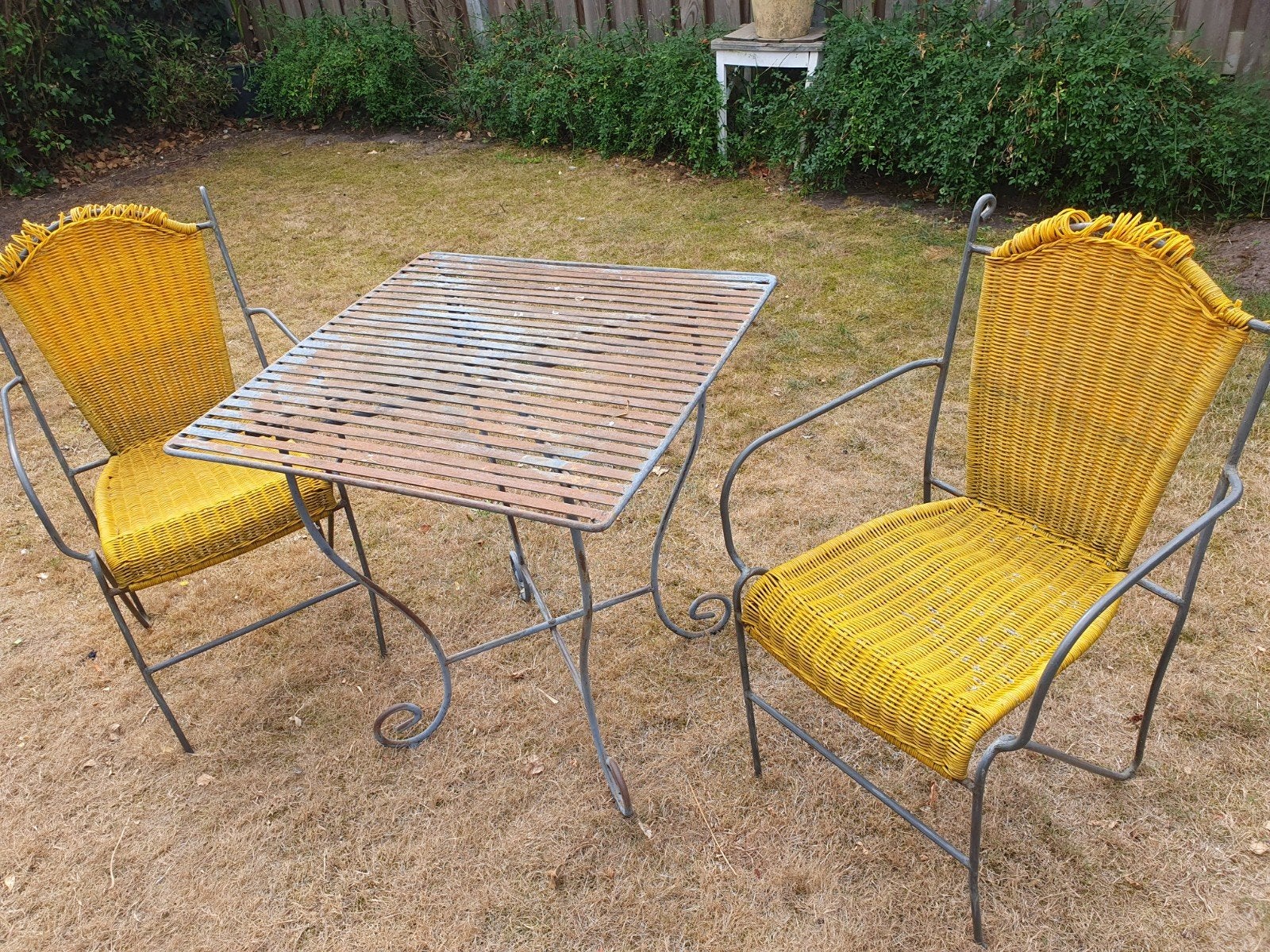 gietijzeren tuinstel, Tuin en Terras, Ophalen, Gebruikt, Metaal