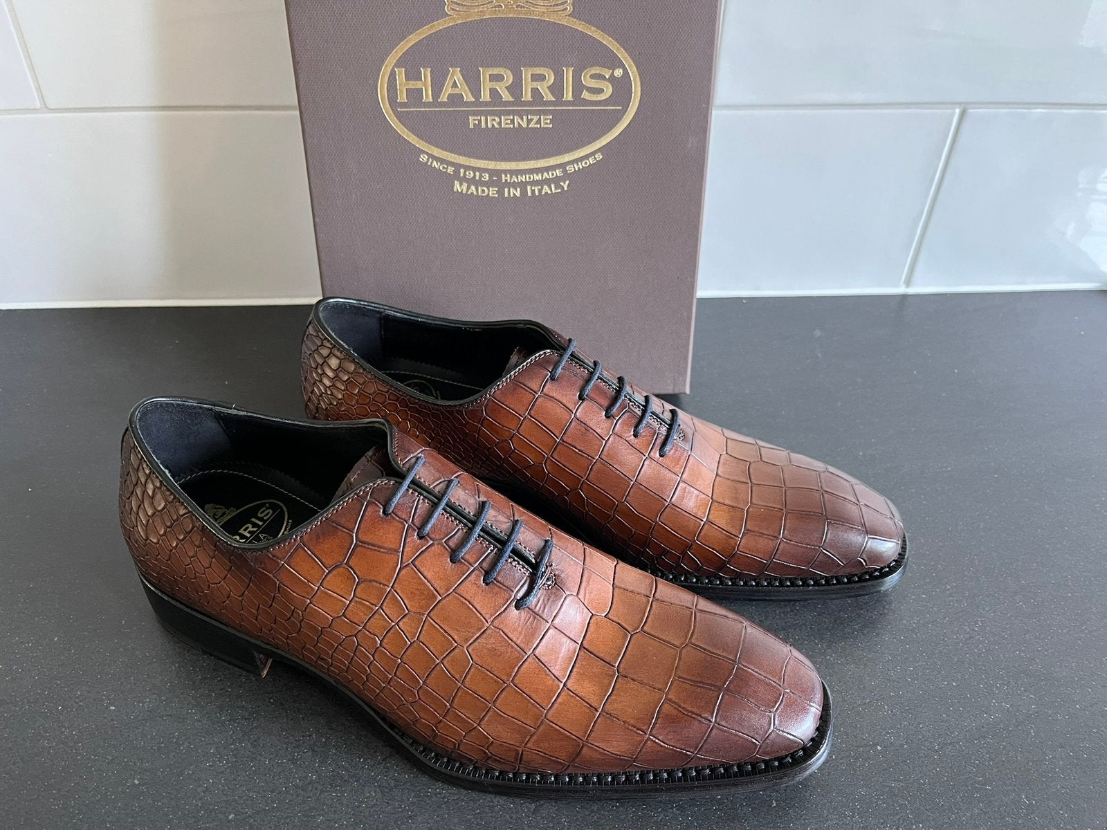Harris herenschoenen maat 8 / 42 nieuw in doos, Bruin, Nieuw, Ophalen of Verzenden, Harris
