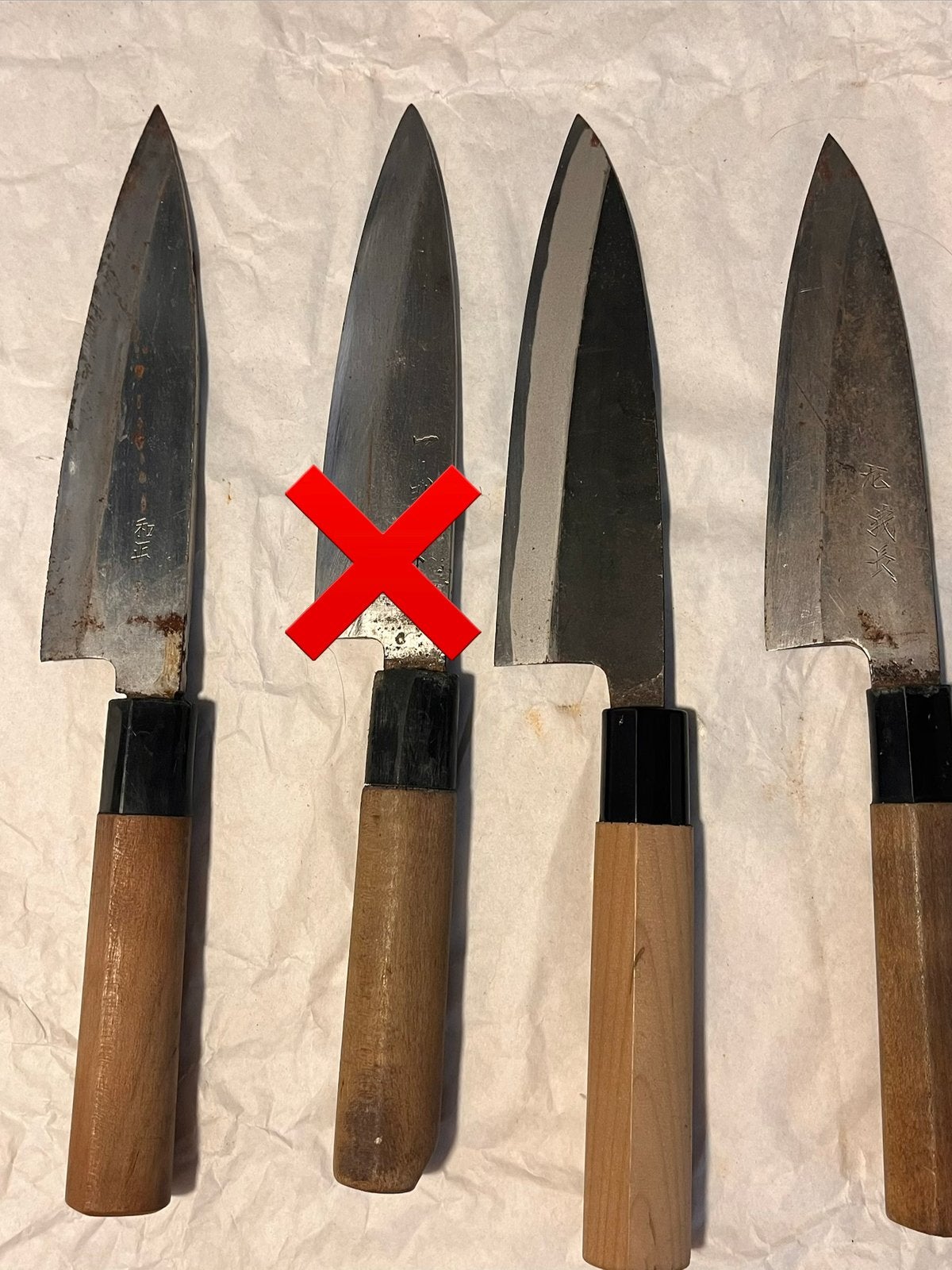 *LINKSHANDIG* japans mes, Deba (opknapper), Huis en Inrichting, Ophalen of Verzenden, Zo goed als nieuw, Rvs of Chroom
