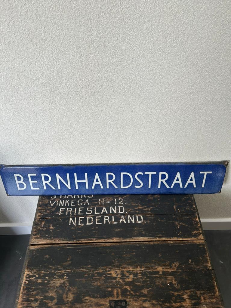 Straatnaambord Bernardstraat., Ophalen of Verzenden, Zo goed als nieuw, Reclamebord