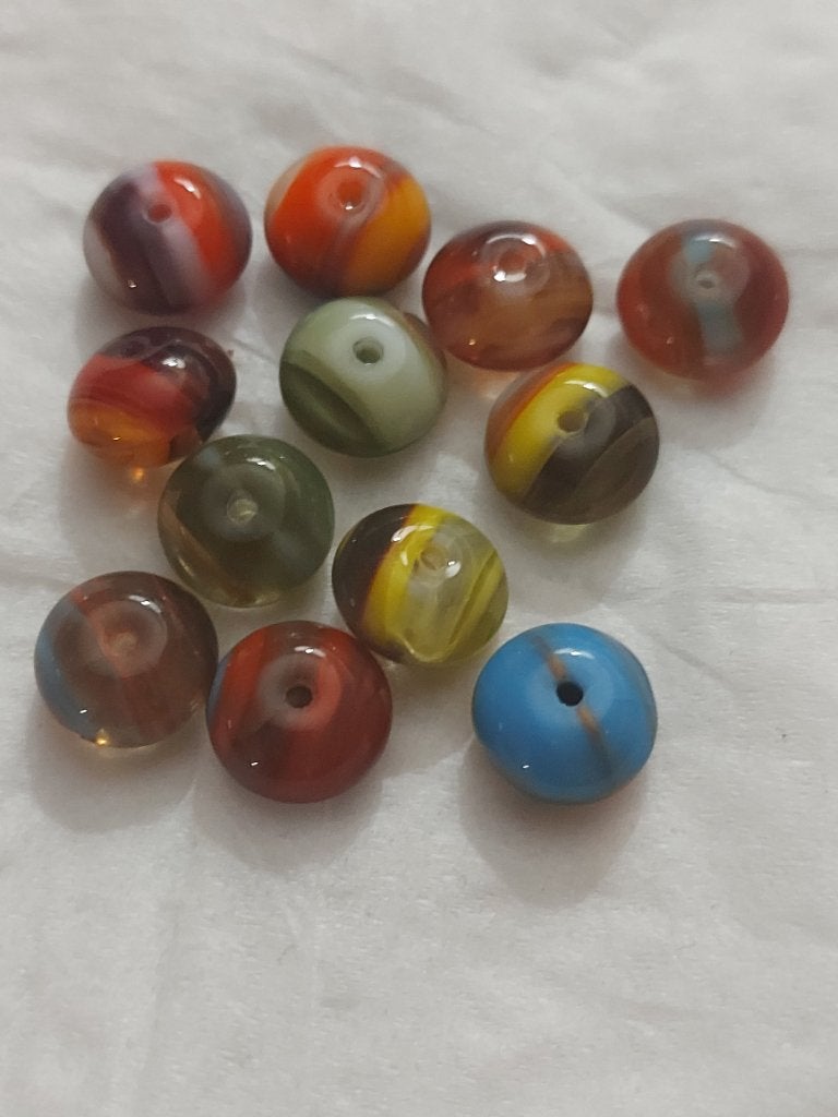 Tsjechische mixed donut glaskralen, Verzenden, Nieuw, Kraal