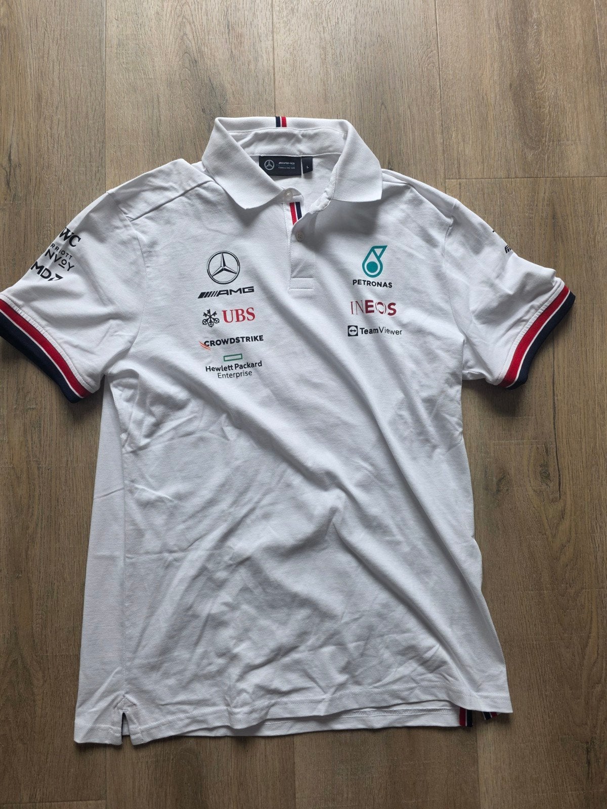 NIEUW! TOMMY HILFINGER MERCEDES | F1 FORMULE 1 TEAM MAAT L, Maat 52/54 (L), Wit, Tommy Hilfiger, Nieuw
