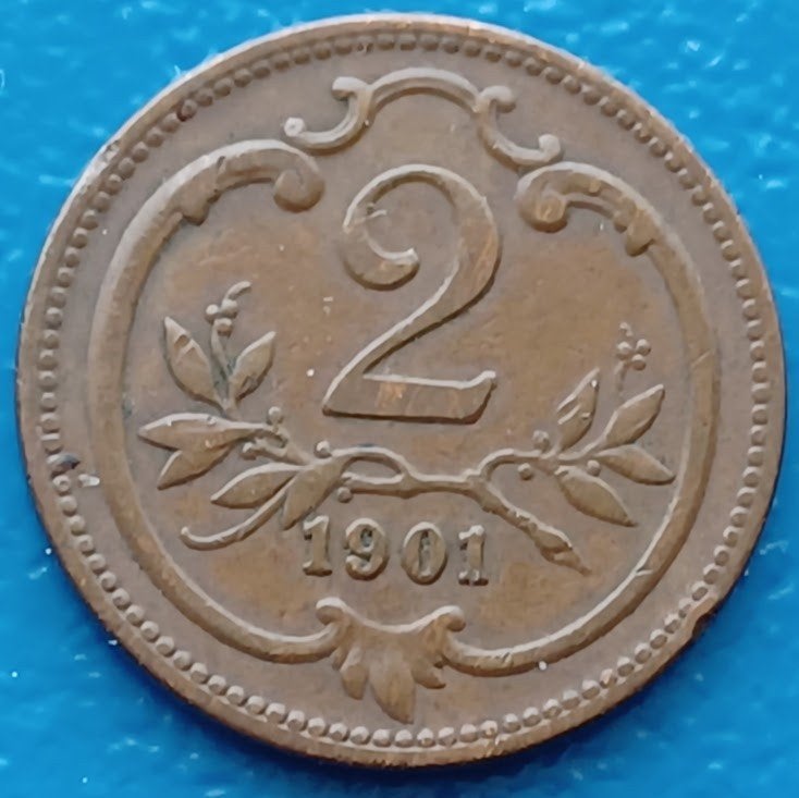 Oostenrijk 2 Heller - 1901 UNC, Verzenden, Oostenrijk, Losse munt