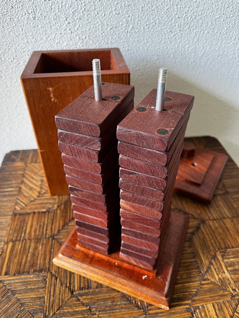 Domino set van rood cederhout uit Australië, Ophalen of Verzenden, Gebruikt