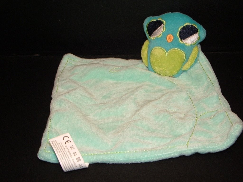 HEMA UIL VOGEL KNUFFELDOEKJE VELOURS ZEEGROEN MET, Verzenden, Nieuw, Overige typen