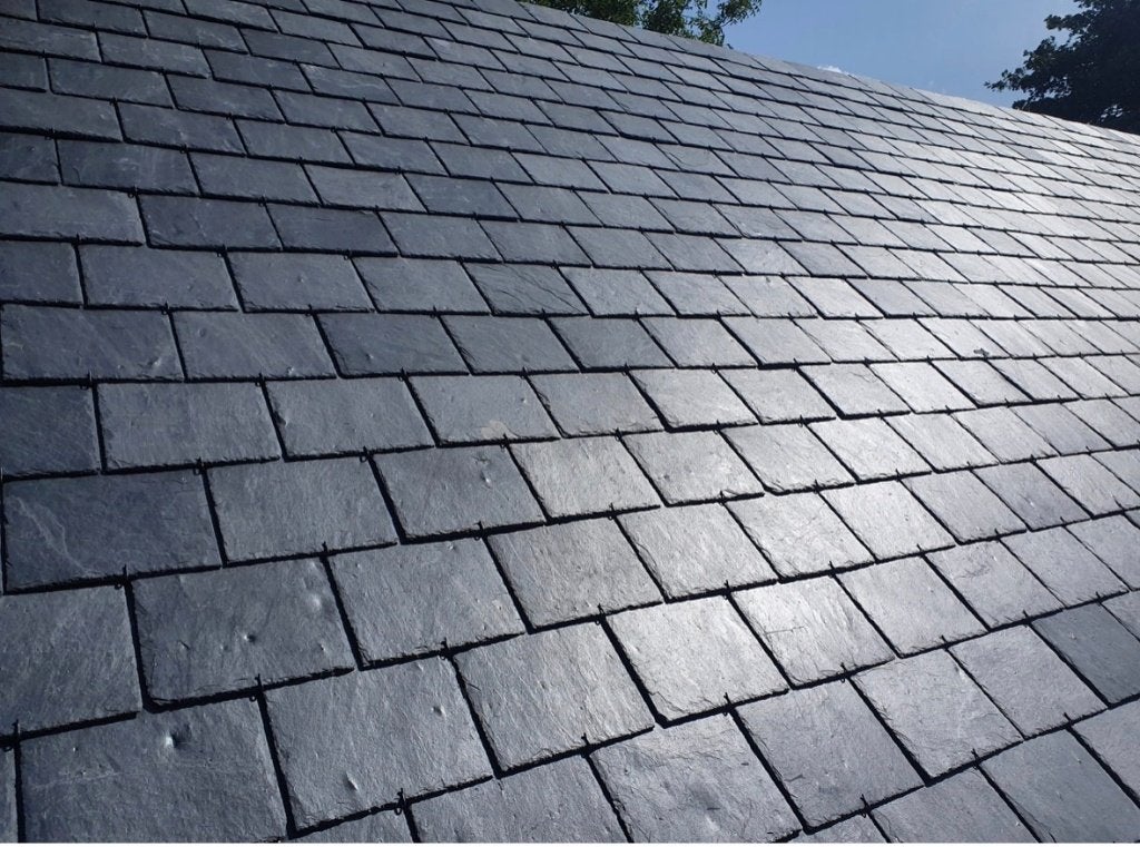 Dakleien Spaans 400x250x5-8mm voorraad, Steen of Klei, Zwart, Nieuw, Ophalen of Verzenden