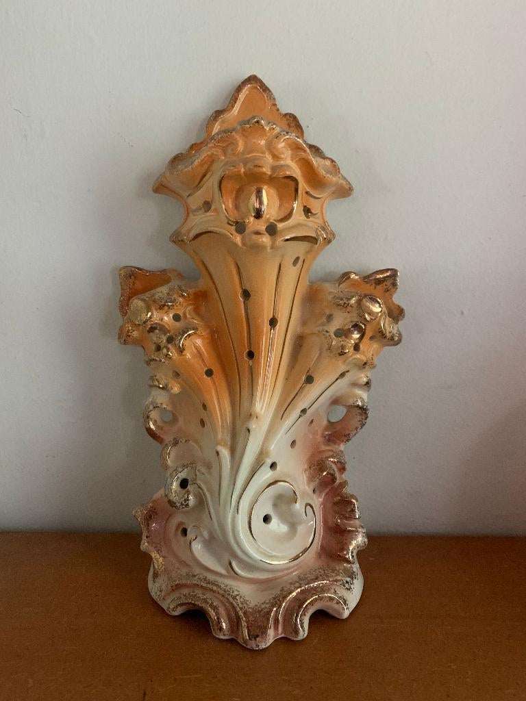 Antiek porseleinen theater podium lampje, Ophalen of Verzenden