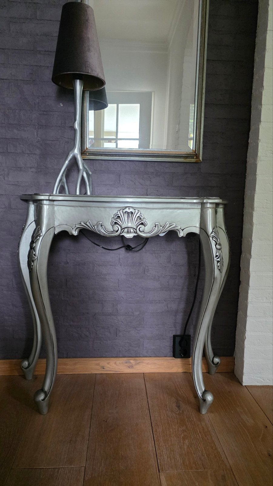 Barok side table, Ophalen of Verzenden, 25 tot 50 cm, Rechthoekig, 100 tot 150 cm