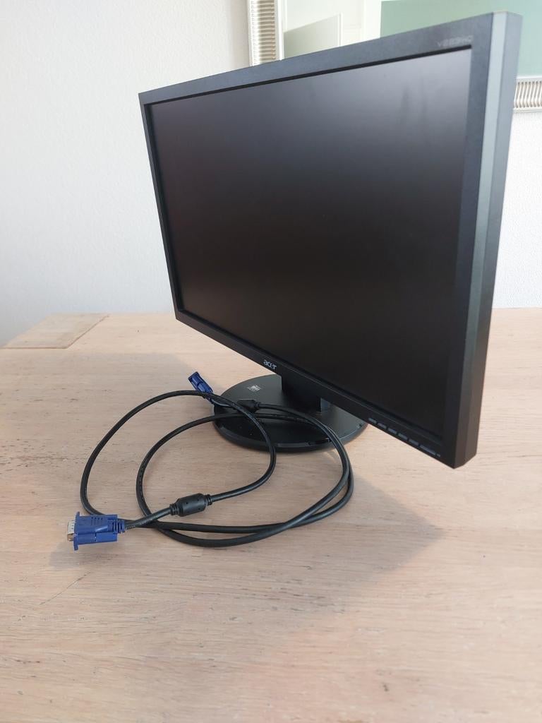 ACER 22 inch LCD Monitor met VGA kabel, Ophalen, VGA, Gebruikt, ACER