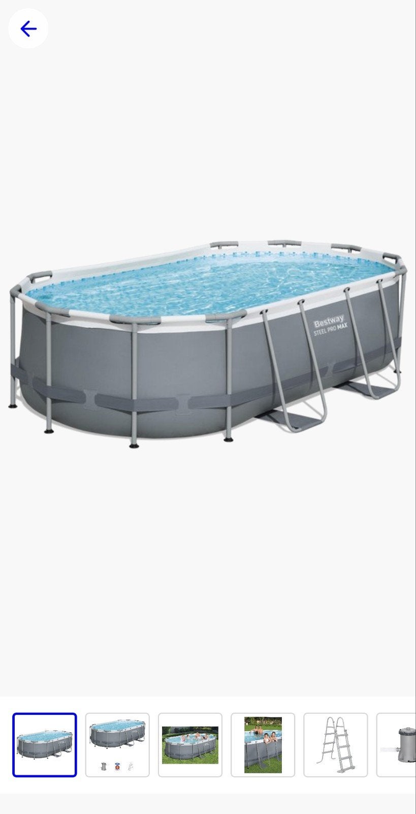 Bestway Steel Pro MAX Ovaal Opzetzwembad, Ophalen, Gebruikt, 200 tot 300 cm, 80 tot 120 cm