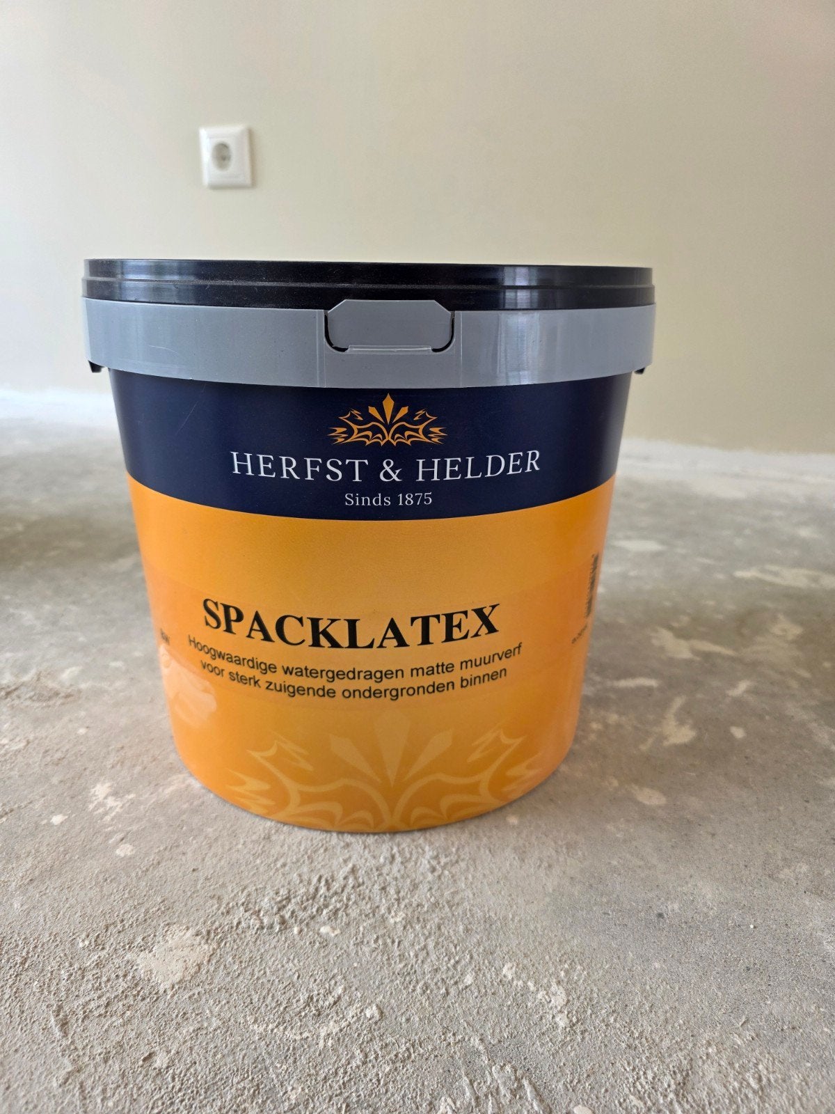 10 liter Herfst en Helder verf spacklatex RAL 9010, Ophalen, Nieuw, Wit