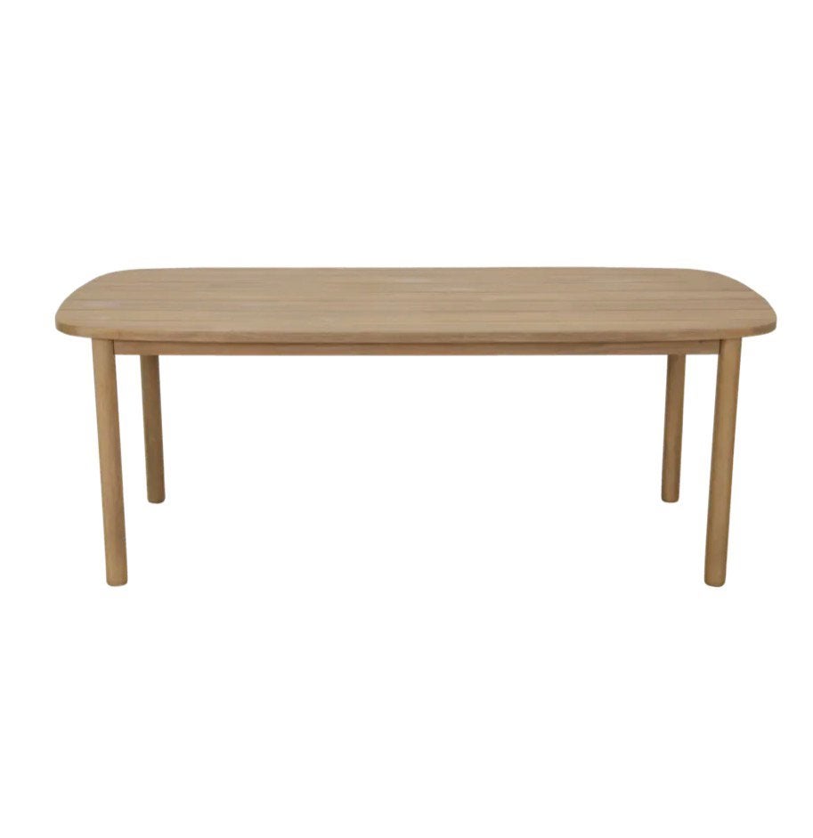 KARWEI tuintafel Voss light teak acacia hout 200 x 90 cm, Ophalen, Rechthoekig, Hout
