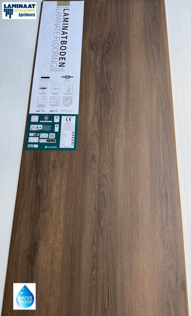 Waterbestendig 28cm breed Laminaat Daytona Oak Choca, Bruin, 75 m² of meer, Nieuw, Ophalen of Verzenden