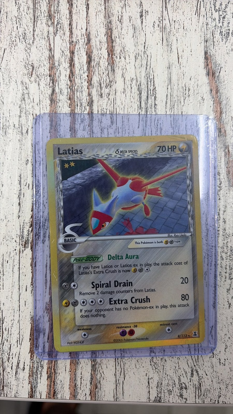 Latias Delta Species 8/113 Pokémon Kaart, Ophalen of Verzenden, Gebruikt, Losse kaart, Foil