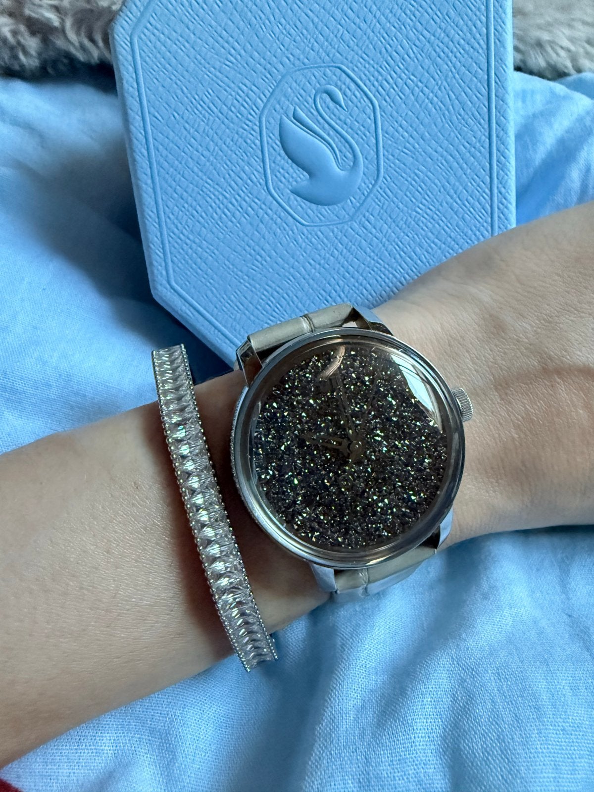 Swarovski horloge - Zo goed als nieuw, Overige merken, Staal, Polshorloge, Overige materialen
