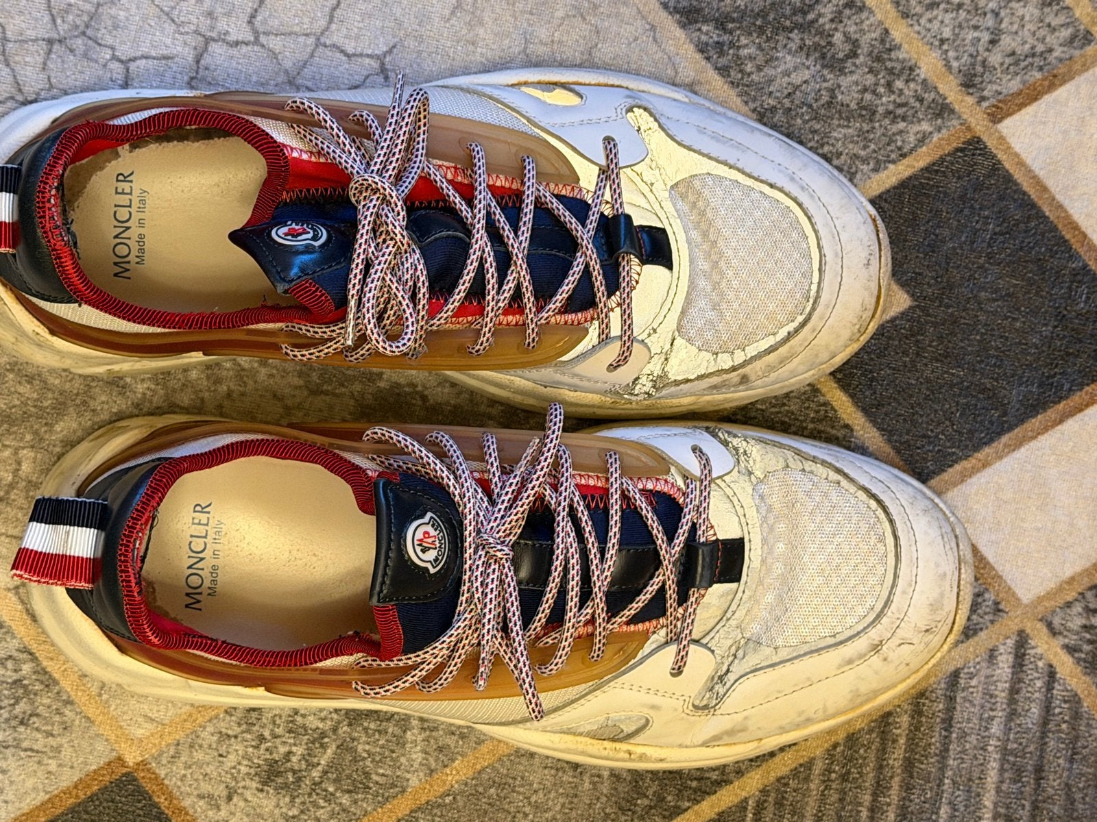 Moncler Sneakers, Ophalen, Wit, Sneakers of Gympen, Gedragen