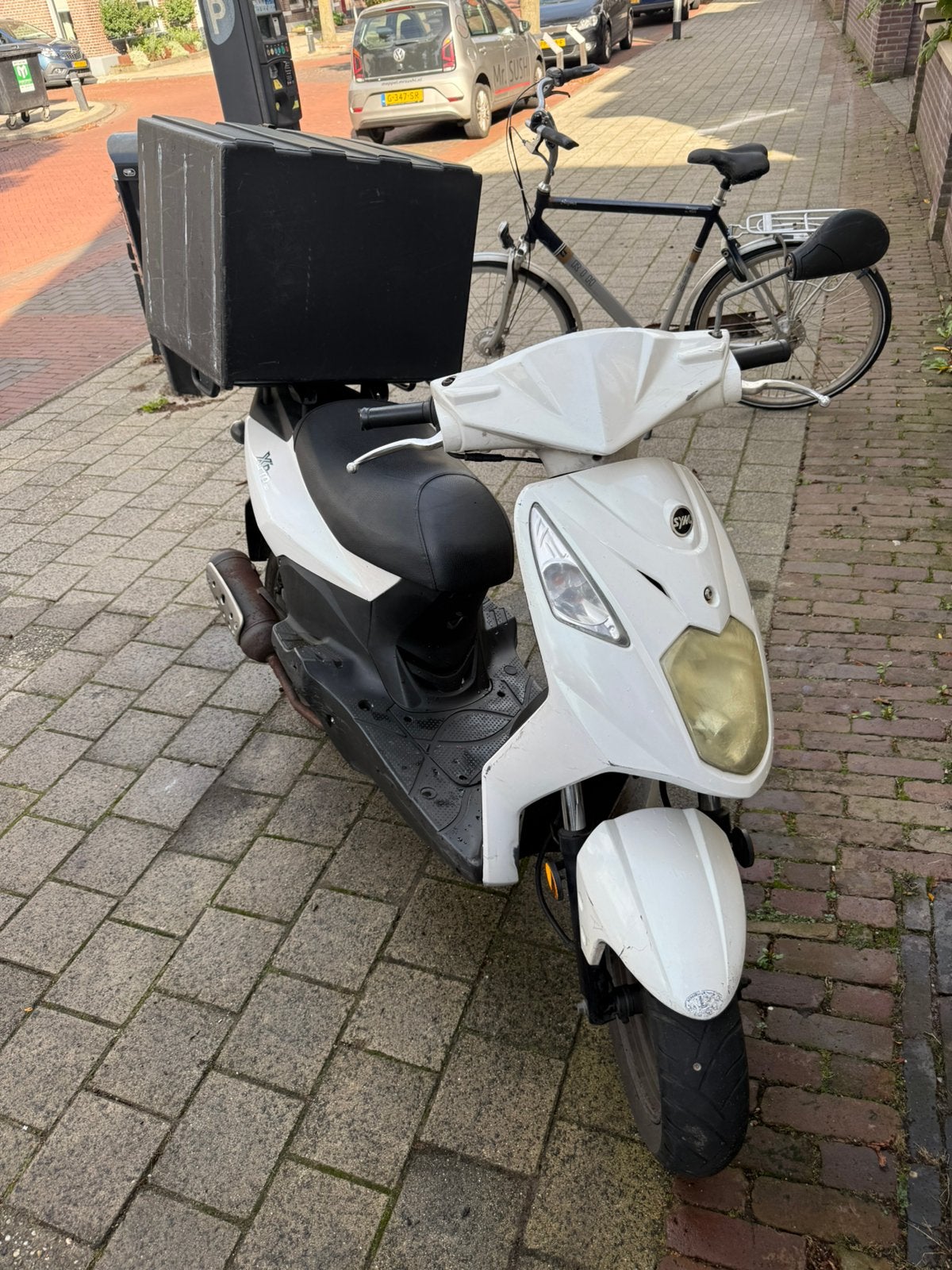 Sym xpro bezorgscooter met bezorgbox, Ophalen, Gebruikt, Overige modellen, Maximaal 45 km/u