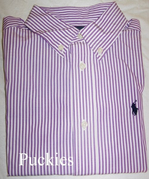 Paars/wit gestreept Ralph LAUREN overhemd maat 116 *NIEUW* a, Overhemd of Blouse, Nieuw, Ophalen of Verzenden, Jongen