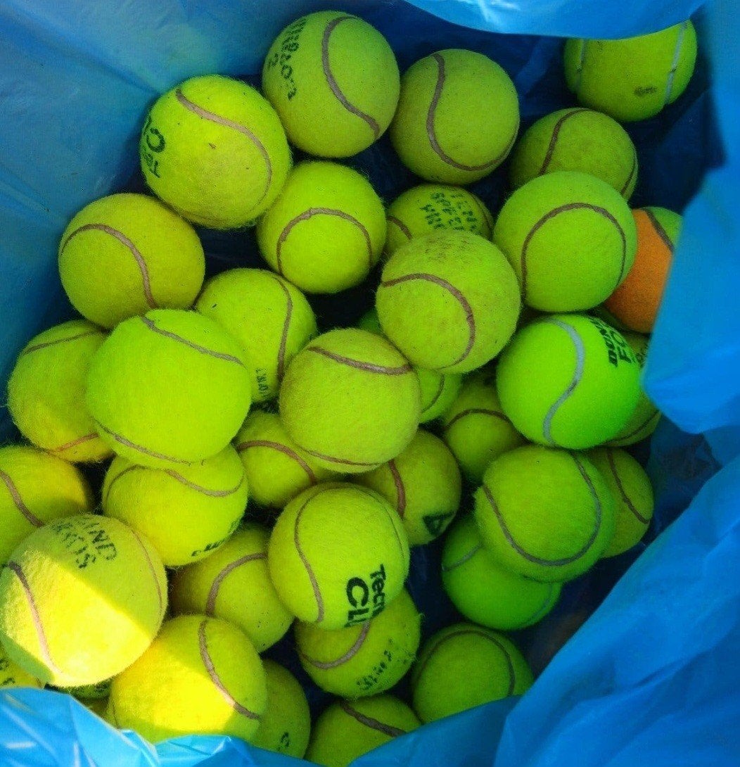 tas met 100 gebruikte tennisballen voor de hond, Ophalen of Verzenden, Gebruikt