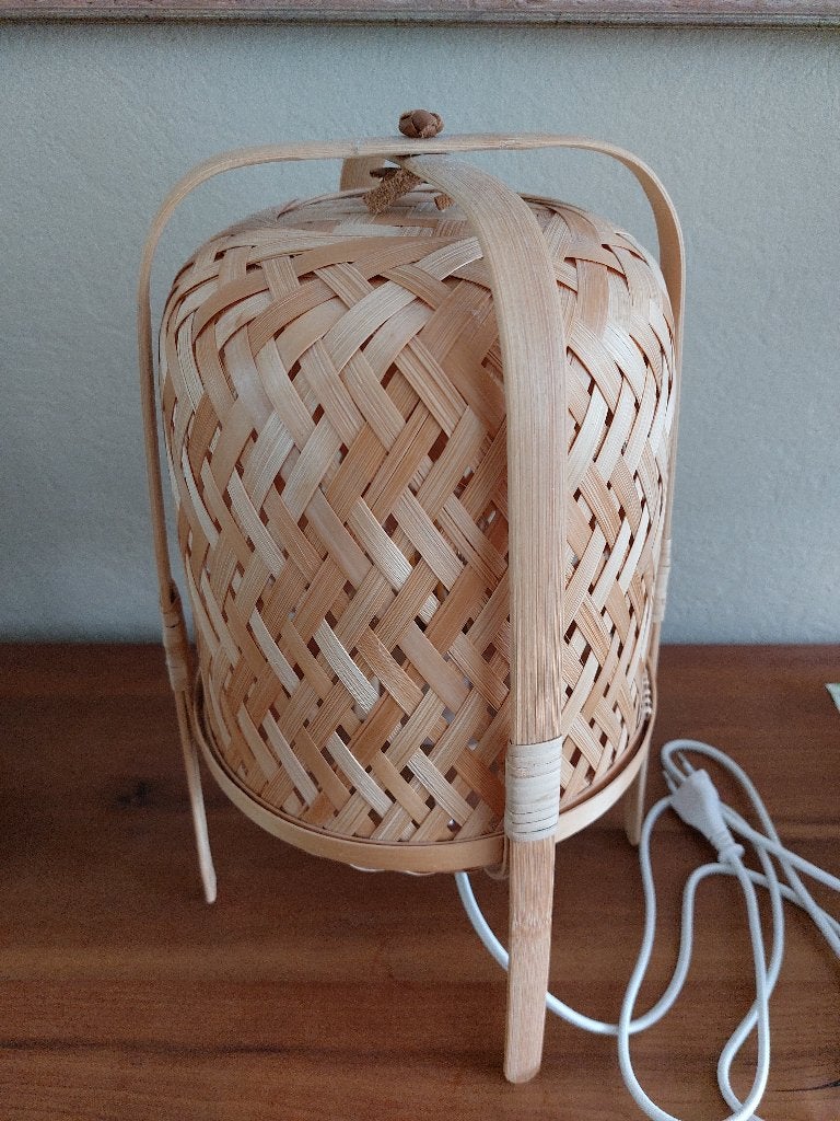 Ikea Tafellamp Bamboe, 35 cm, Ophalen of Verzenden, Zo goed als nieuw, IKEA