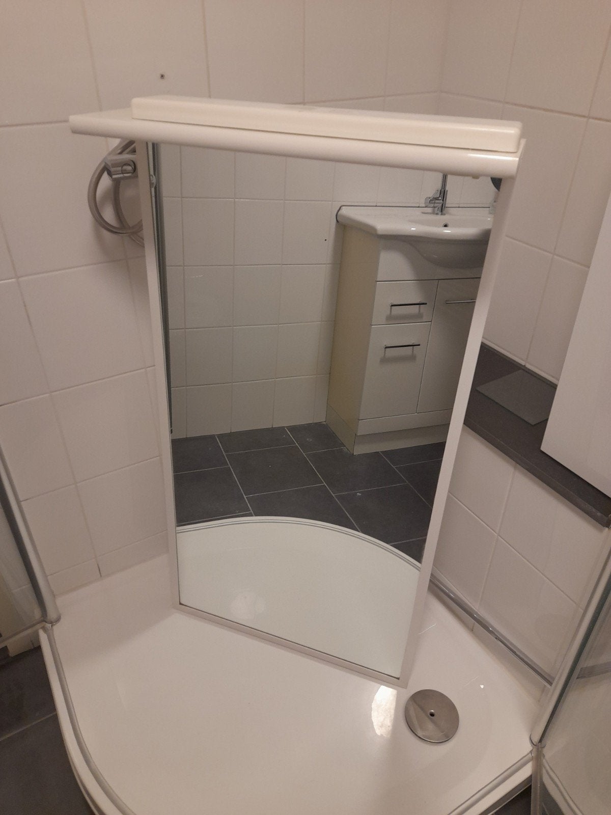 grote spiegel met licht en stopcontact, Ophalen, Gebruikt, 50 tot 100 cm, 100 tot 150 cm