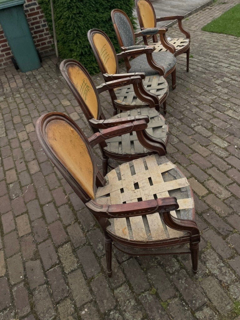 Armleunstoelen, Huis en Inrichting, Ophalen, Gebruikt, Bruin, Vijf, Zes of meer stoelen