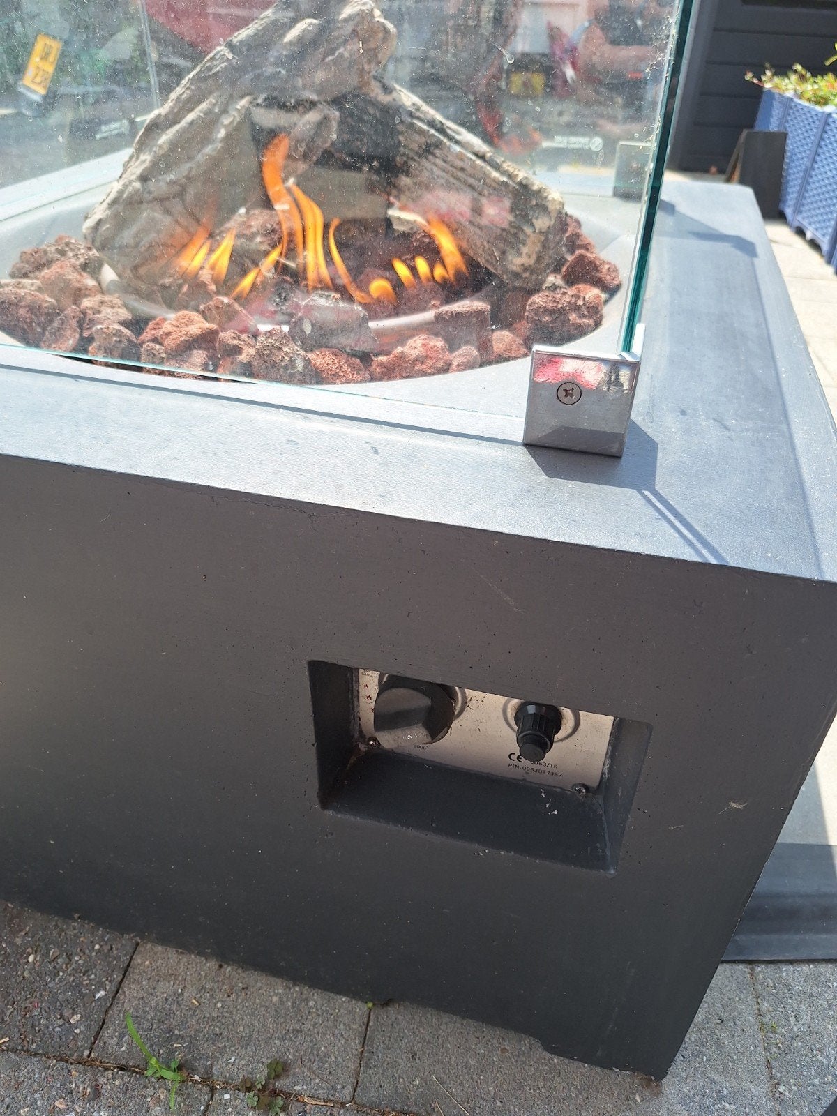 Happy Cocooning Vuurtafel Antraciet met BBQ-functie, Ophalen, Gebruikt
