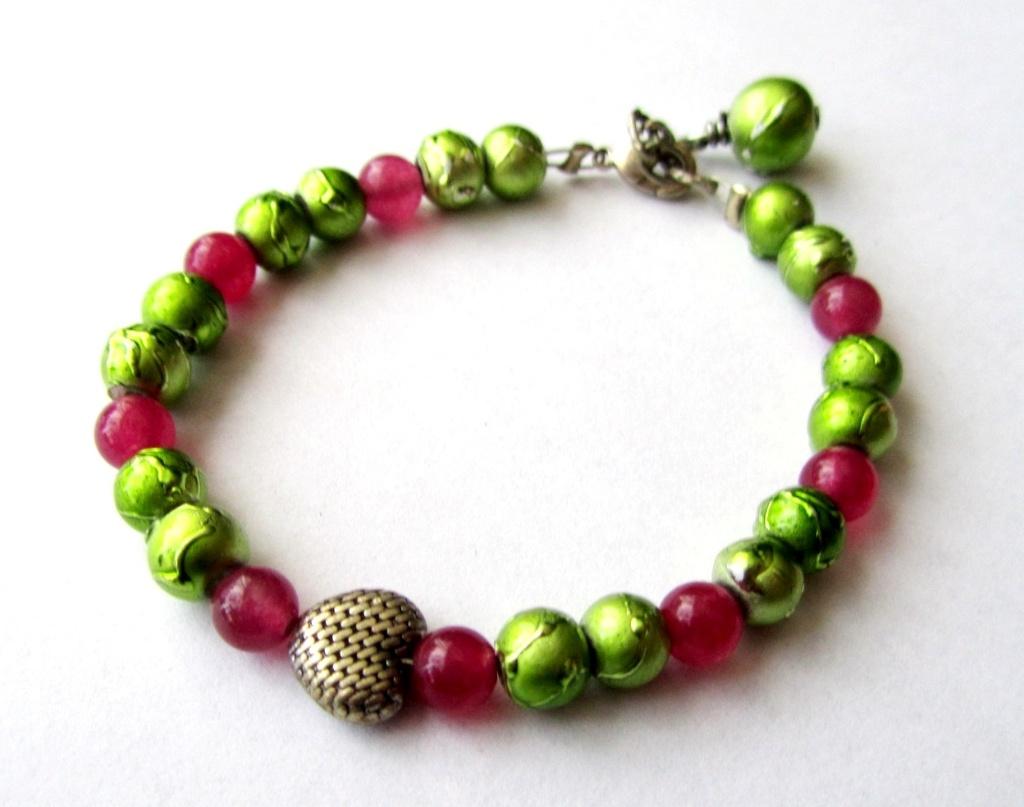 Prachtige Armband met Murano glas kralen, Sieraden, Tassen en Uiterlijk, Armbanden, Verzenden, Zo goed als nieuw, Overige materialen