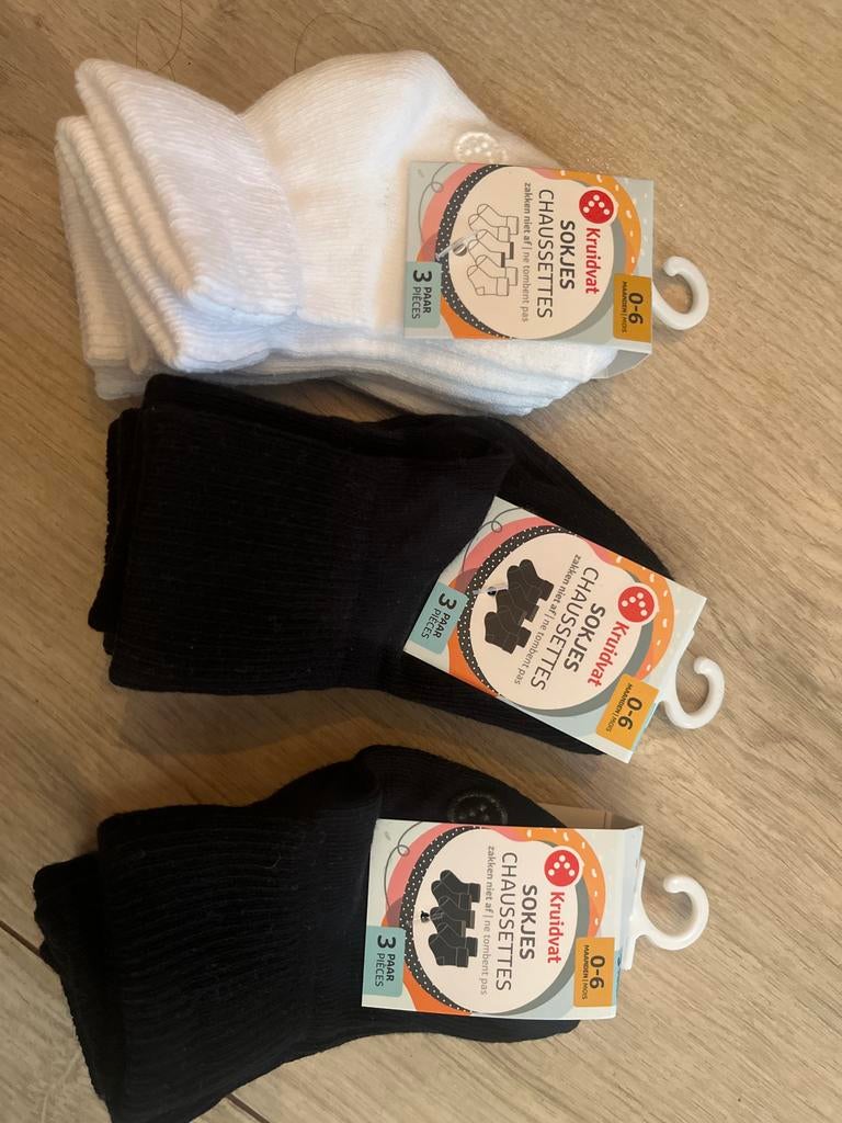 Kruidvat baby sokjes 0-6 maanden - 3 paar, Kinderen en Baby's, Babykleding | Schoentjes en Sokjes, Ophalen, Nieuw, Jongetje of Meisje