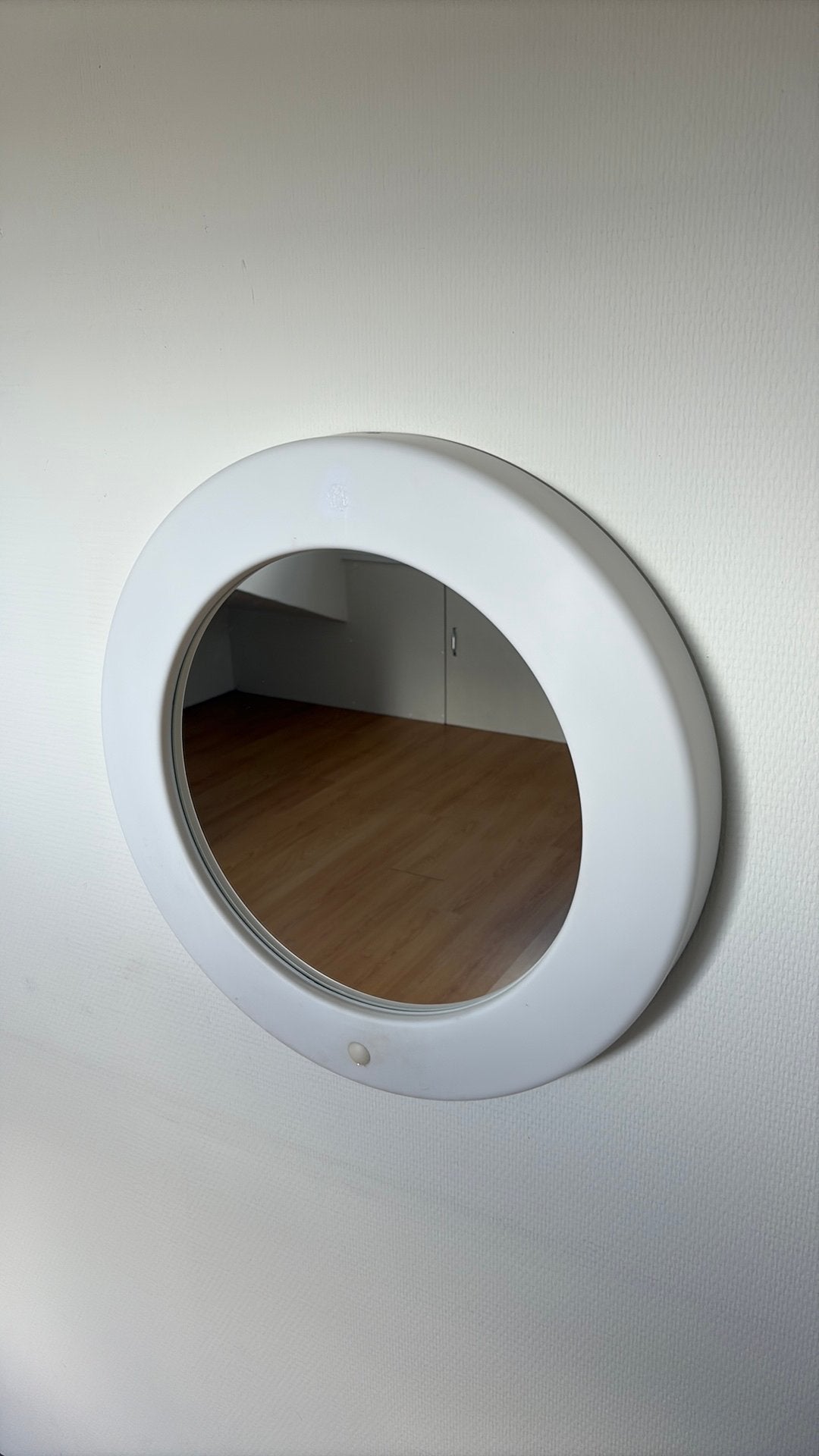 Spiegel met verlichting, Huis en Inrichting, Woonaccessoires | Spiegels, Minder dan 50 cm, Rond, Ophalen of Verzenden, Zo goed als nieuw