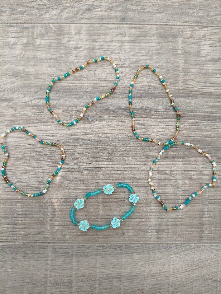 Meisjes armbanden setje blauw kleurig, Ophalen of Verzenden, Gebruikt, Sieraden, Meerkleurig