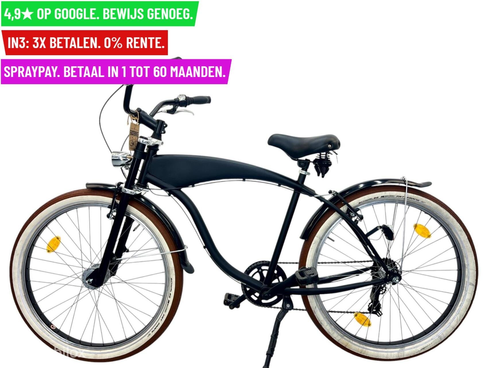 Herenfiets Chopper 26"/49cm/7ver - Garantie/Levering, Fietsen en Brommers, Fietsen | Heren | Herenfietsen, Overige merken, 9713 Bv Groningen