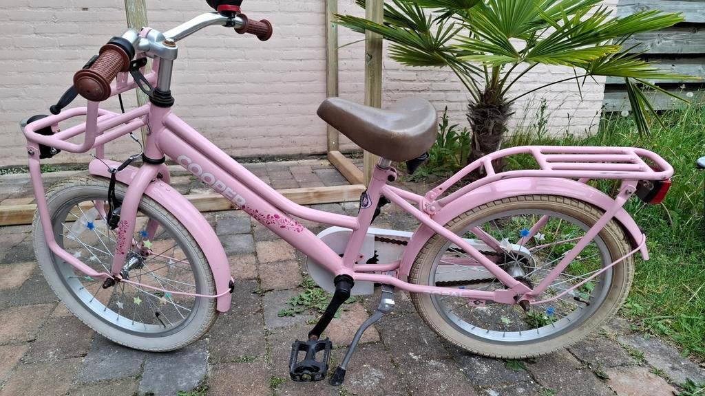 Cooper popal kinderfiets roze 18 inch, Ophalen, Terugtraprem, Gebruikt, Cooper