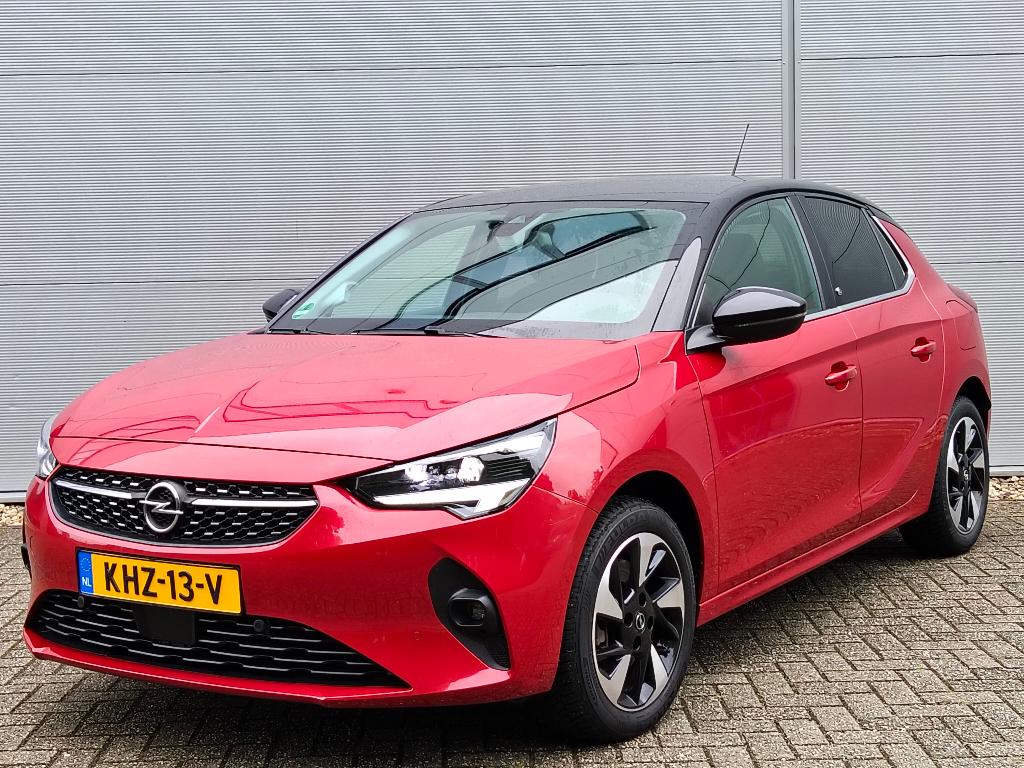 Opel Corsa-e , Corsa 50kwh, weinig km,Carplay,11kw snelladen, 136 pk, Euro 6, Leder en Stof, Grijs