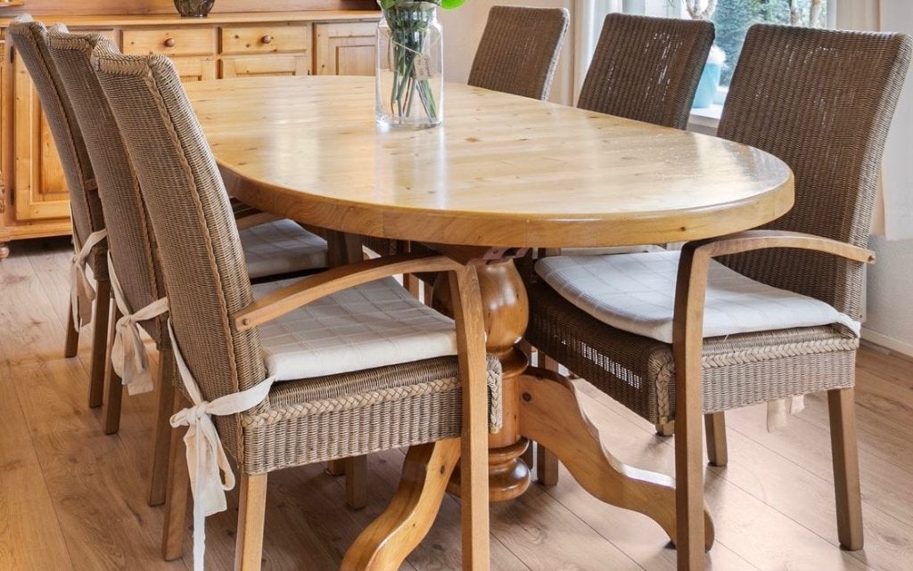 Supermooie ovale grenen eetkamertafel boerderijstijl, Gebruikt, 200 cm of meer, Vijf personen of meer, Cottage