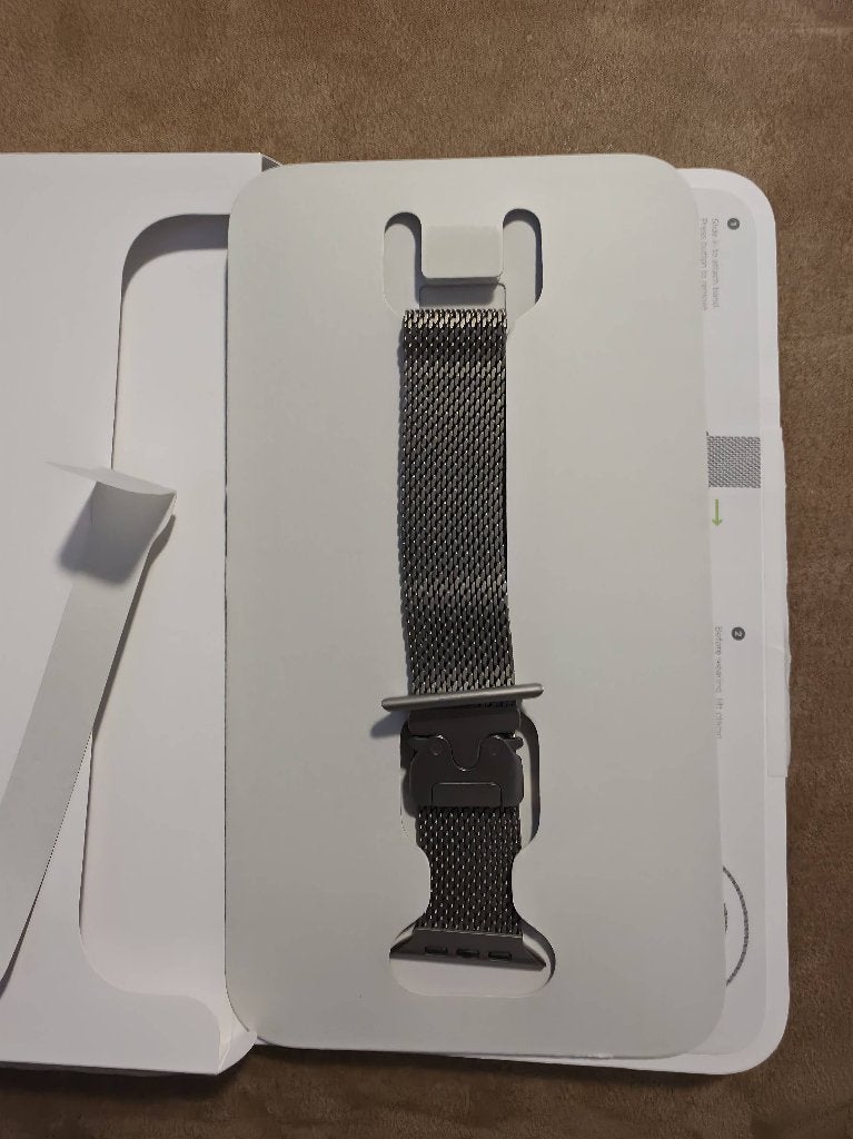 apple watch titanium band, Ophalen, Zwart, IOS, Zo goed als nieuw