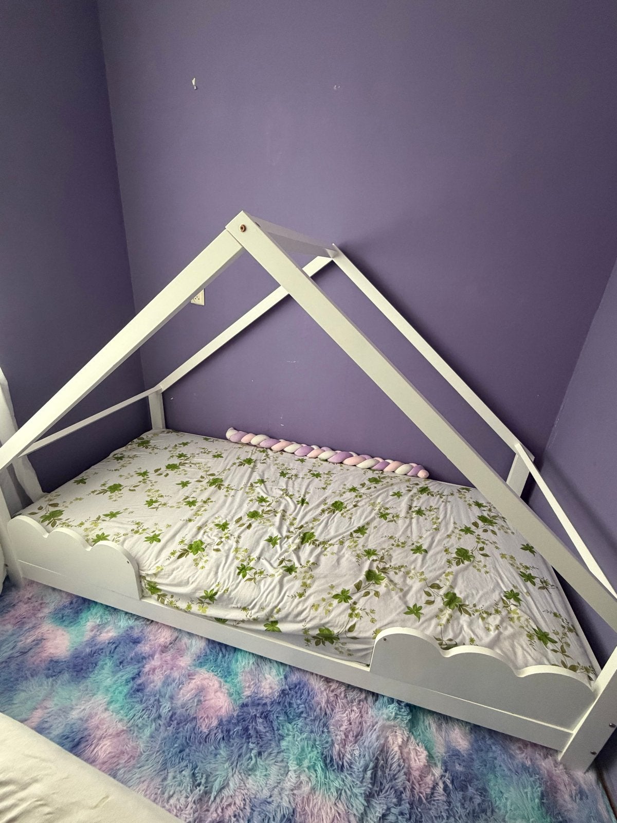 Huisbed / Montessori bed voor kinderkamer 190x200, Ophalen of Verzenden, Gebruikt, Lattenbodem