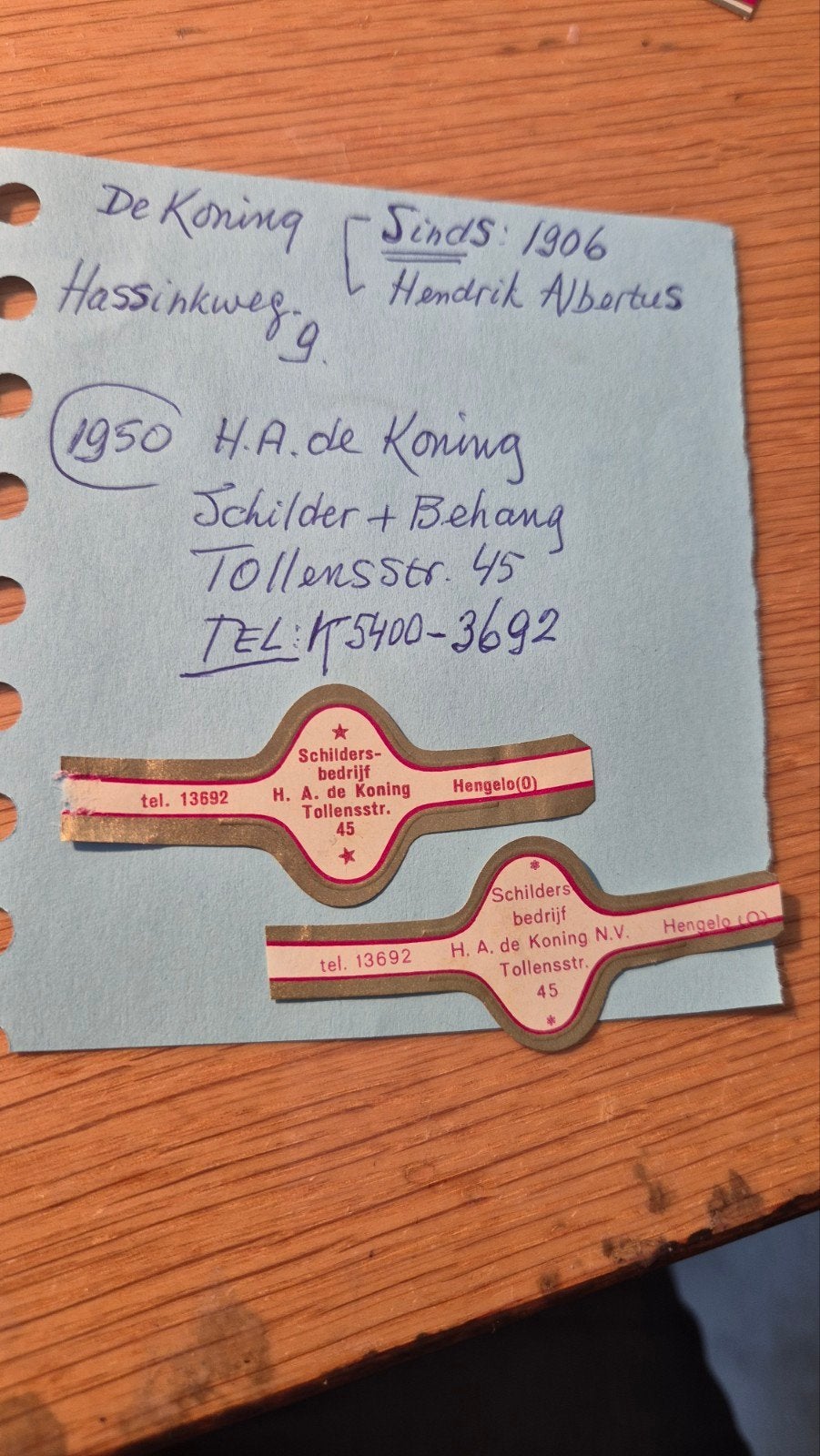 Sigarenbanden Hengelo (Ov), Ophalen, Sigarenbandjes
