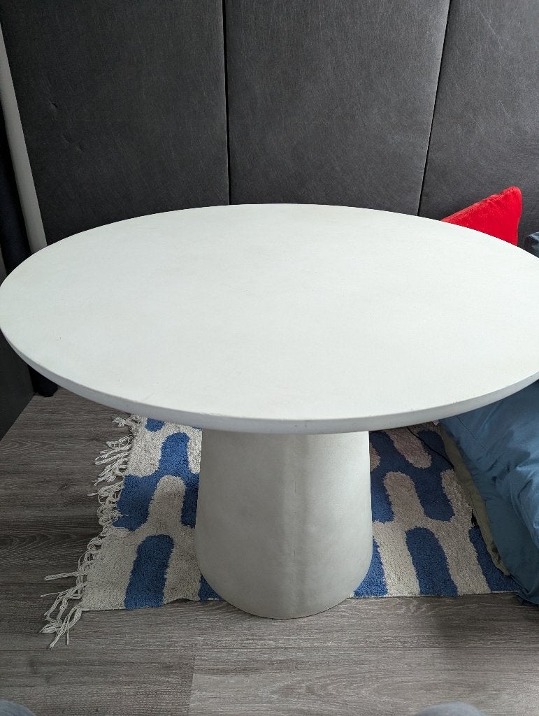WOOOD Damon eettafel h76 ø100, Huis en Inrichting, Tafels | Eettafels, Ophalen, Overige materialen, 100 tot 150 cm, Wit